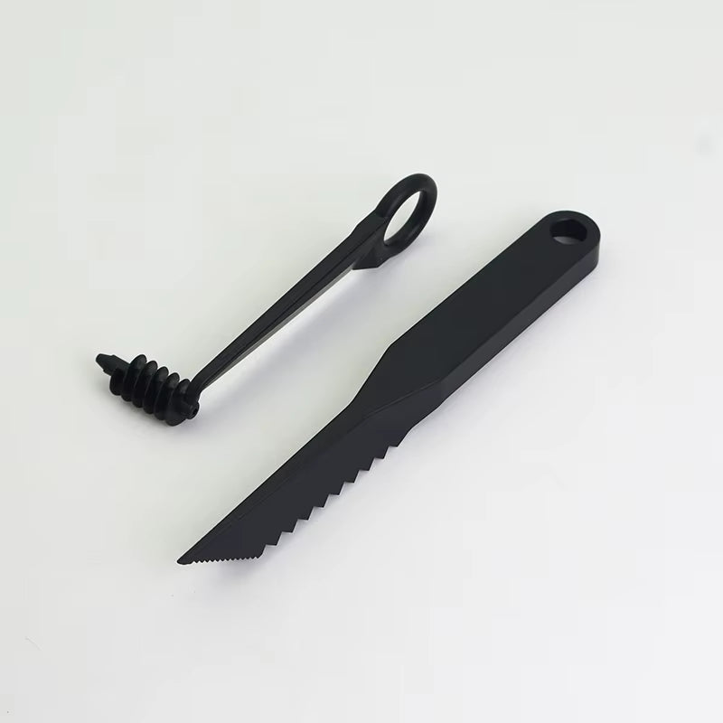 New Piranha V-Shaped Knife Spiral Cutter Decorating Fruits Vegetables Serrated Pattern Slicer for Decorating Kitchen Small Tools